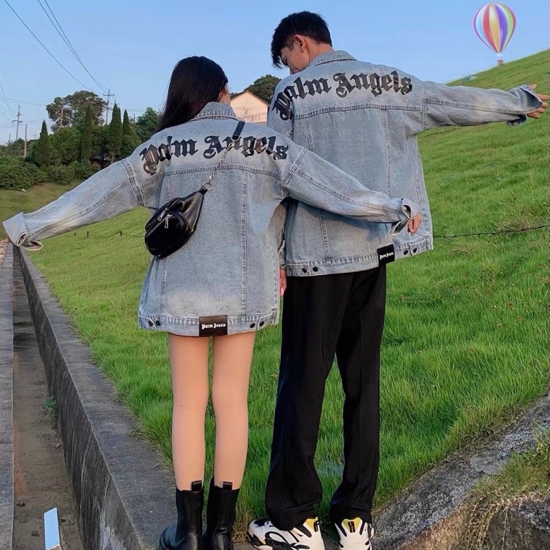- Áo khoác bò Denim Jacket Palm Angels Unisex phong cách Streetwear