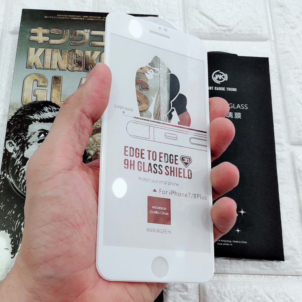 Kính Cường Lực iP WK KingKong Full Màn Hình cho ip Xs Đến 15Promax | Hot Hot Tặng Miếng Lau |