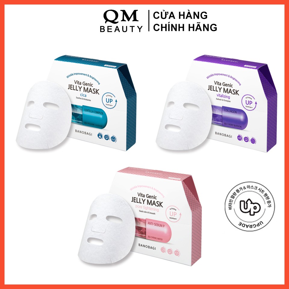 Hộp 10 mặt nạ Banobagi Vita Genic, Stem Cell, Super Collagen Mask Hàn Quốc mẫu mới 30ml