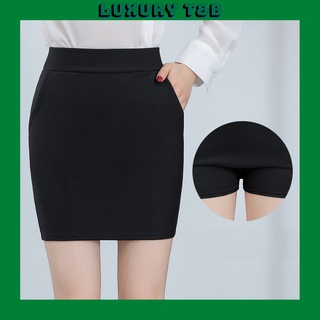 Chân Váy Công Sở Ngắn Màu Đen Ôm Body Có Túi Ngang Hông Co Giãn 4 Chiều (301-2)