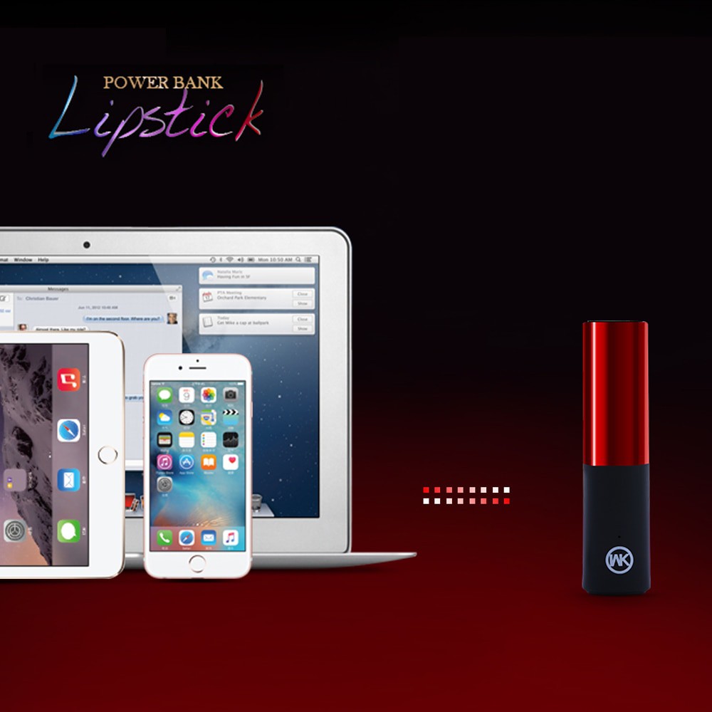 Pin sạc dự phòng Lipstick Power Bank 2400mAh WK Design