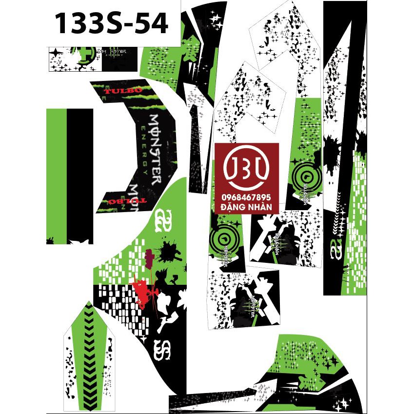 tem trùm xe điện 133S 54