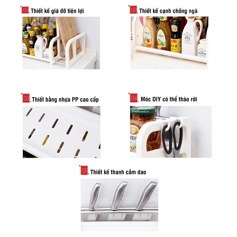 Kệ Để Gia Vị Nhà Bếp 2 Tầng Chữ H