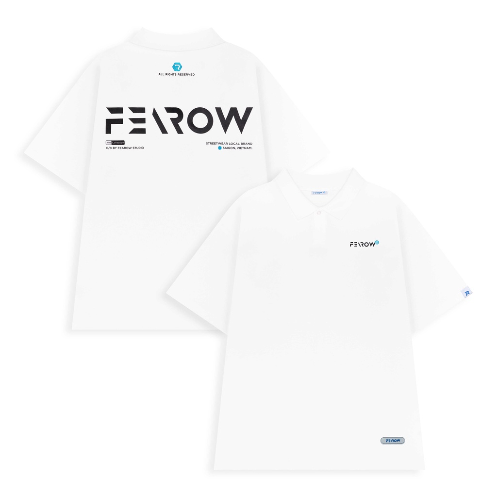 Áo polo nam nữ local brand unisex Fearow Signature / Màu Trắng - FW702