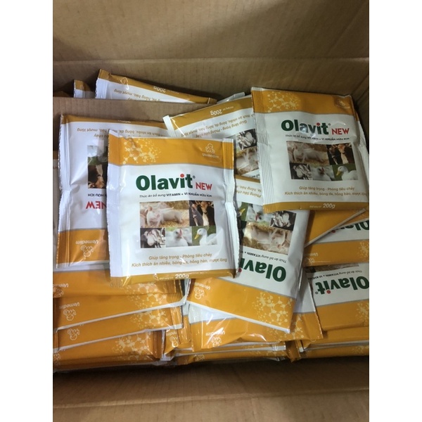 Olavit new 200g giúp tăng trọng, phòng tiêu chảy, kích thích ăn nhiều trên heo, bò, dê, gia cầm