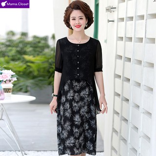 #IF266 (hàng order) VÁY VOAN DÁNG DÀI CHO NGƯỜI TRUNG NIÊN, VÁY CHO MẸ, VÁY CÁCH ĐIỆU 2 LỚP SANG TRỌNG MỚI NHẤT 2021