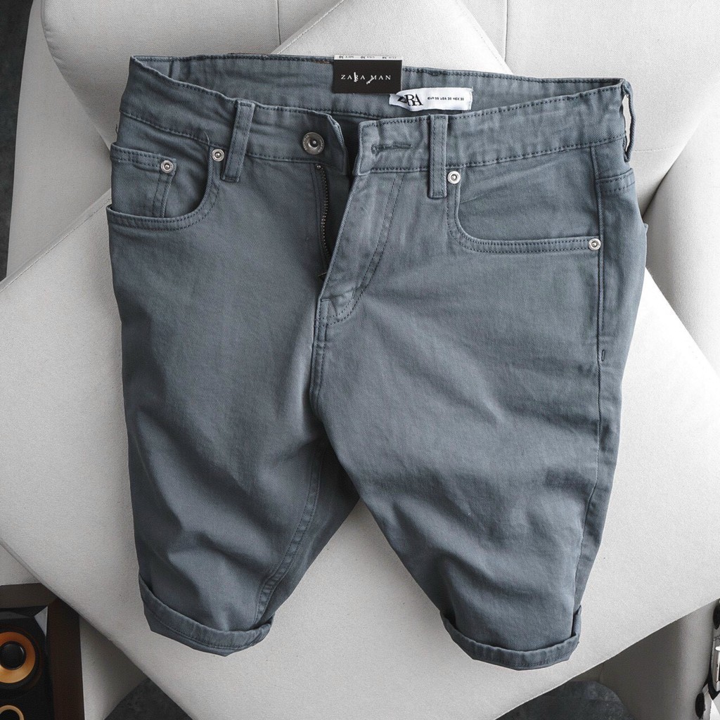 Quần Short Jean Nam Đủ Màu, form slimfit chuẩn ZaRa, Vải Đẹp kèm Hình Thật