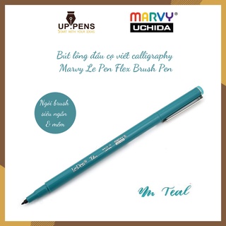 Bút lông đầu cọ viết calligraphy Marvy Le Pen Flex Brush Pen - Màu xanh ngọc (Teal)