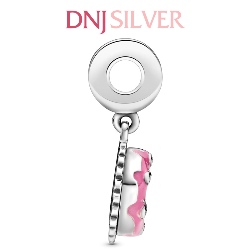 [Hàng cao cấp] Charm bạc 925 cao cấp, hàng chuẩn bạc - Charm Pink Birthday Cake thích hợp để mix vòng tay charm - DN070
