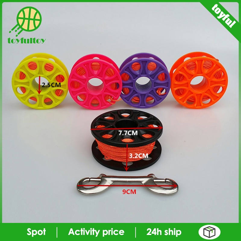 Cuộn dây lặn biển 18m màu cam kèm kẹp cố định
 | BigBuy360 - bigbuy360.vn