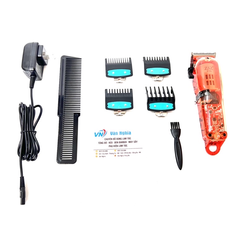 Tông đơ cắt tóc ZSZ F70 lưỡi kép thép thoáng và mỏng bảo hành 6 tháng
