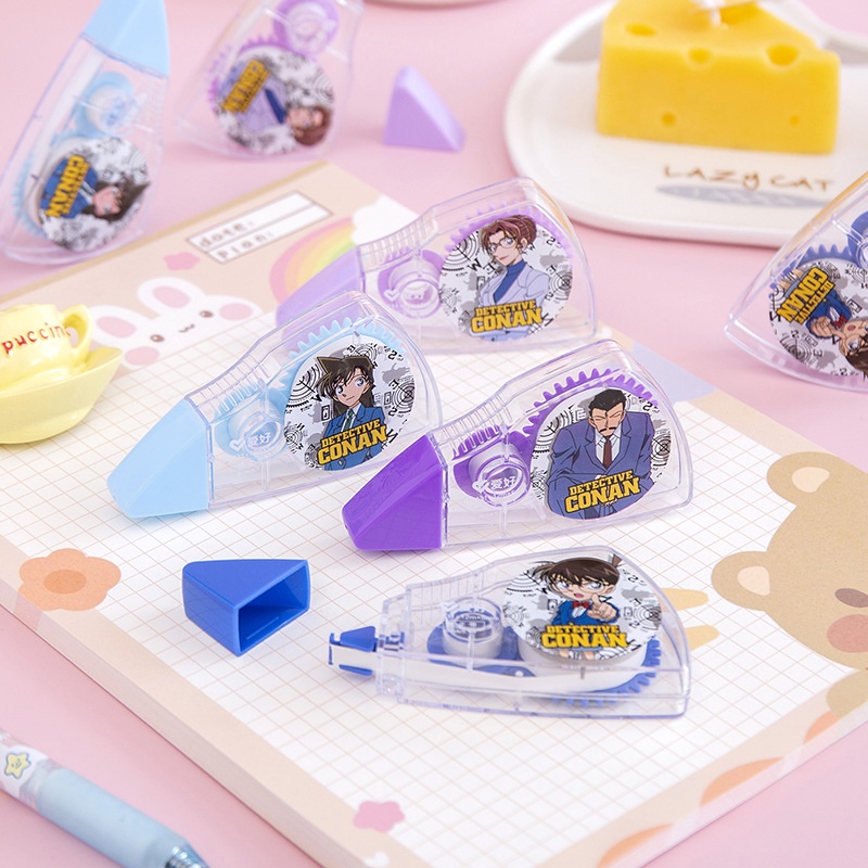 Bút Xóa Kéo Dạng Băng Keo Sáng Tạo In Hình Thám Tử Conan Liên Kết Sai Cho Học Sinh / Văn Phòng