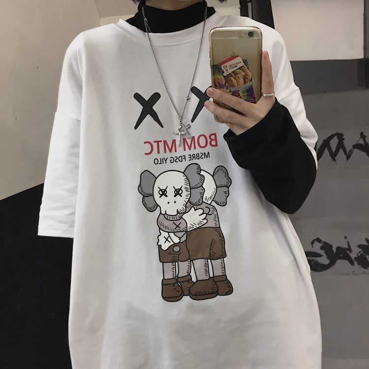 Áo thun form rộng unisex WILDSTORE , áo phông tay lỡ KAWS TL825