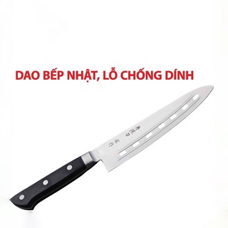 Dao bếp Nhật Bản có lỗ không dính lưỡi 18.5cm hàng nhập nguyên chiếc Dao-B (Không gỉ sét)