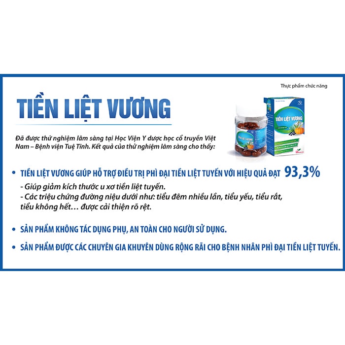 ✅Tiền liệt vương Tuệ Linh [Chính hãng] - Giảm tiểu đêm, hỗ trợ giảm phì đại tuyến tiền liệt - Hộp 60 viên