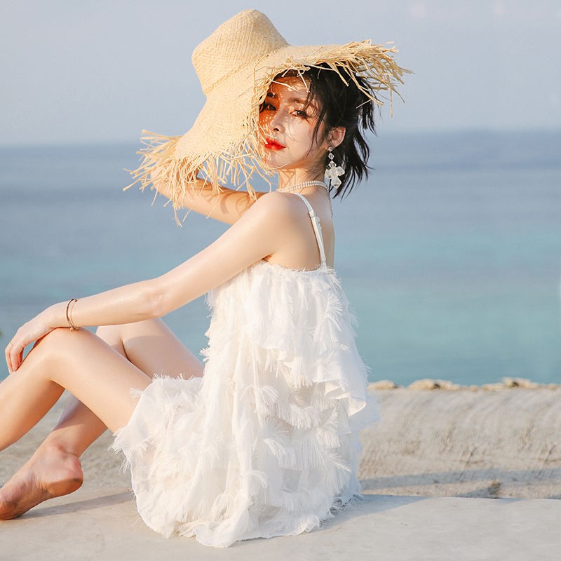 Set Bikini Đồ Bơi Nữ Đi Biển 3 Chi Tiết Lông Vũ Siêu "Hot" | BigBuy360 - bigbuy360.vn