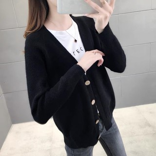 áo khoác len taobao nâu - đen