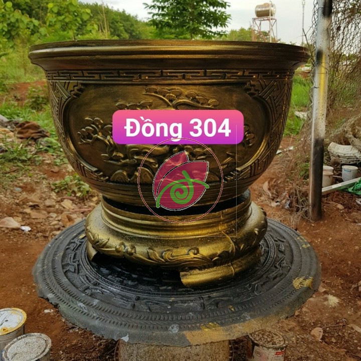 Sơn chậu kiểng màu nhũ đồng 304 hệ nước ngoài trời 400g 200g