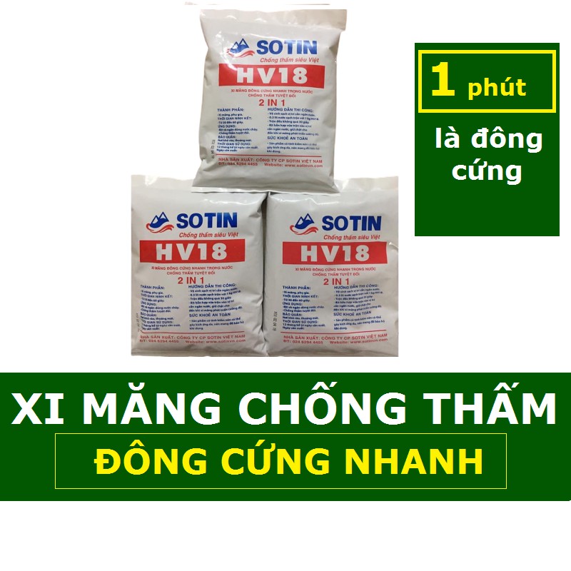 Xi măng đông cứng nhanh - Chống thấm chỉ sau 1 phút