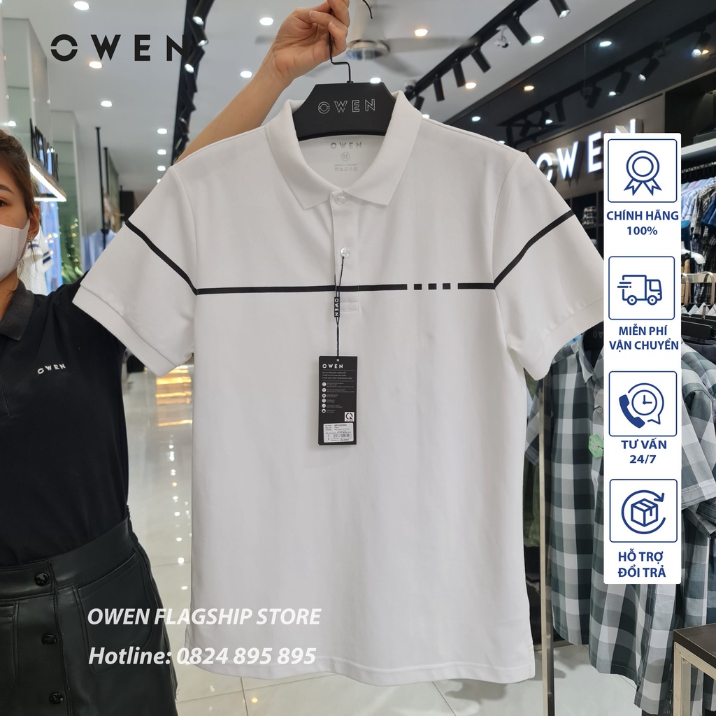 OWEN - (FREESHIP) Áo Polo nam cao cấp chất liệu cotton thoáng mát co dãn Mã APV220302, APV220303