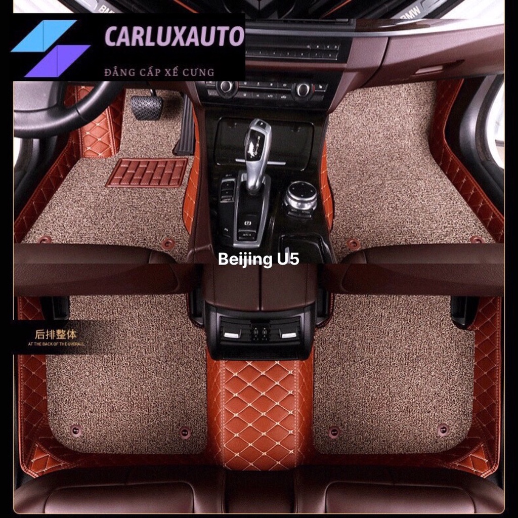 Thảm lót sàn ô tô 5D 6D Beijing U5 chống nước, không mùi, phủ kín 90% sàn xe