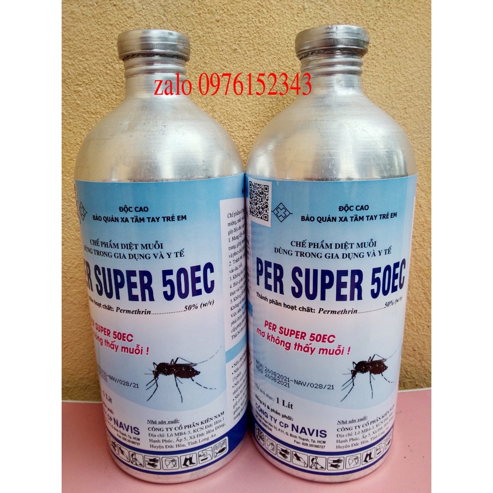 thuốc phun muỗi per super 50EC chai nhôm 1 lít