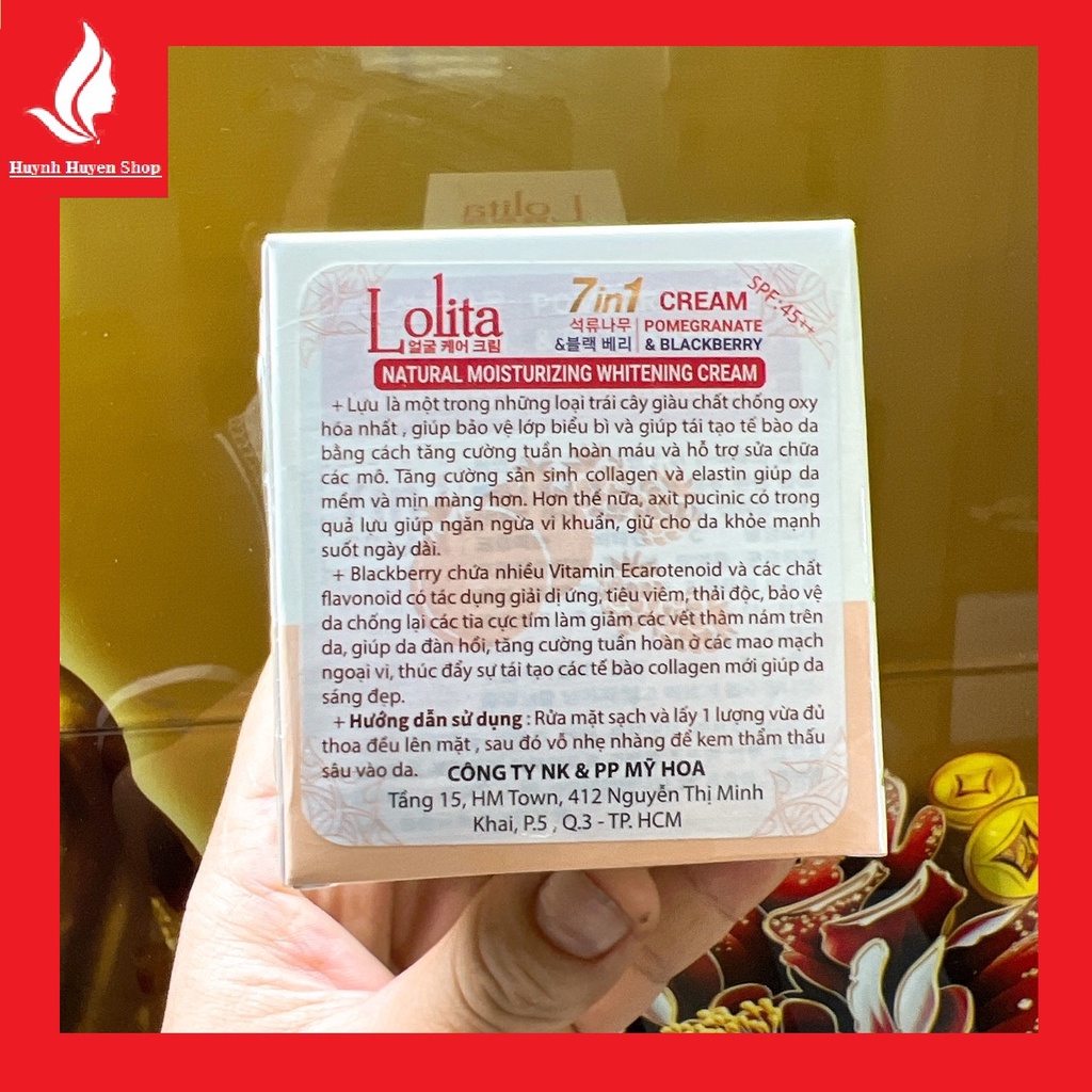 Combo Kem Lolita 7 in 1 và serum Lolita  đánh bay mụn, nám Hàn Quốc mẫu mới hộp lớn 20g