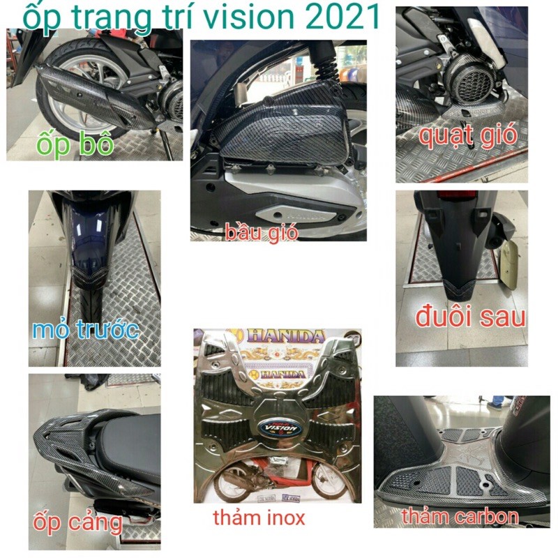 ốp trang trí vision 2021 2022 carbon tuỳ chọn