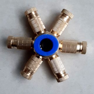 Bộ phun sương 6 đầu 100% đồng thau loại dầy