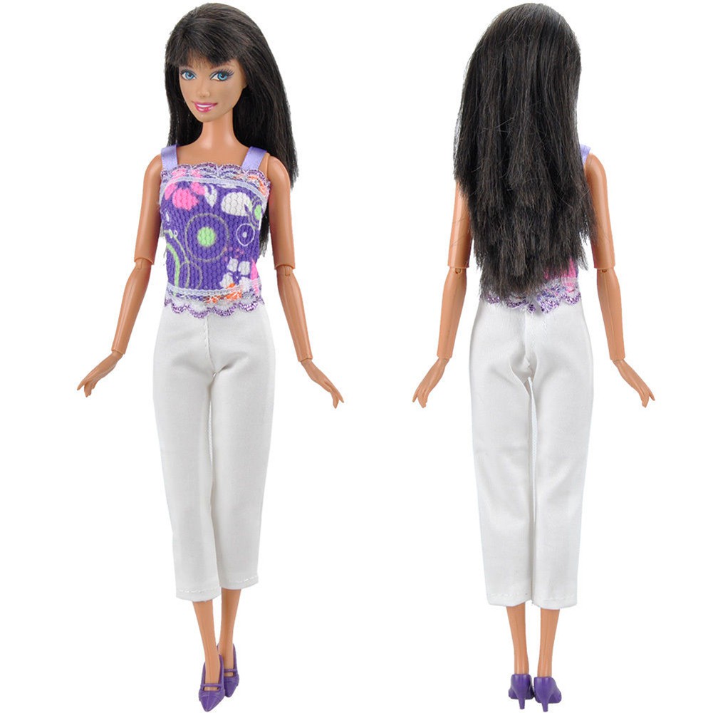 Bộ Quần Áo 5 Món Thời Trang Mùa Hè Cho Búp Bê Barbie