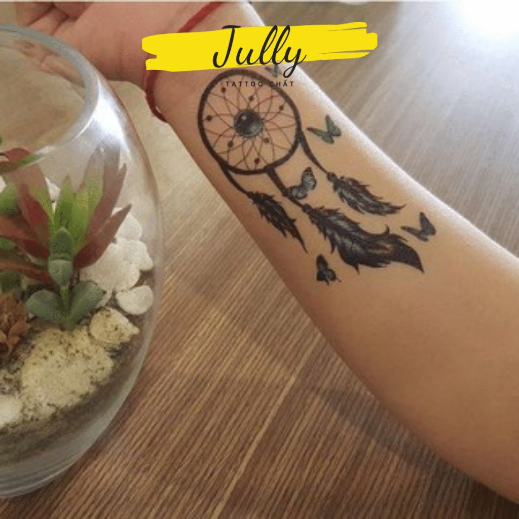 Hình xăm dán tạm thời Dream Catcher mini chống nước an toàn bền đẹp JULLY Tattoo chất