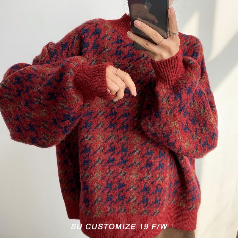 Áo Sweater Cổ Lọ Dáng Rộng Chất Liệu Dày Dặn Mềm Mại Thời Trang Mùa Đông Phong Cách Hồng Kông Cổ Điển Cho Nữ | BigBuy360 - bigbuy360.vn