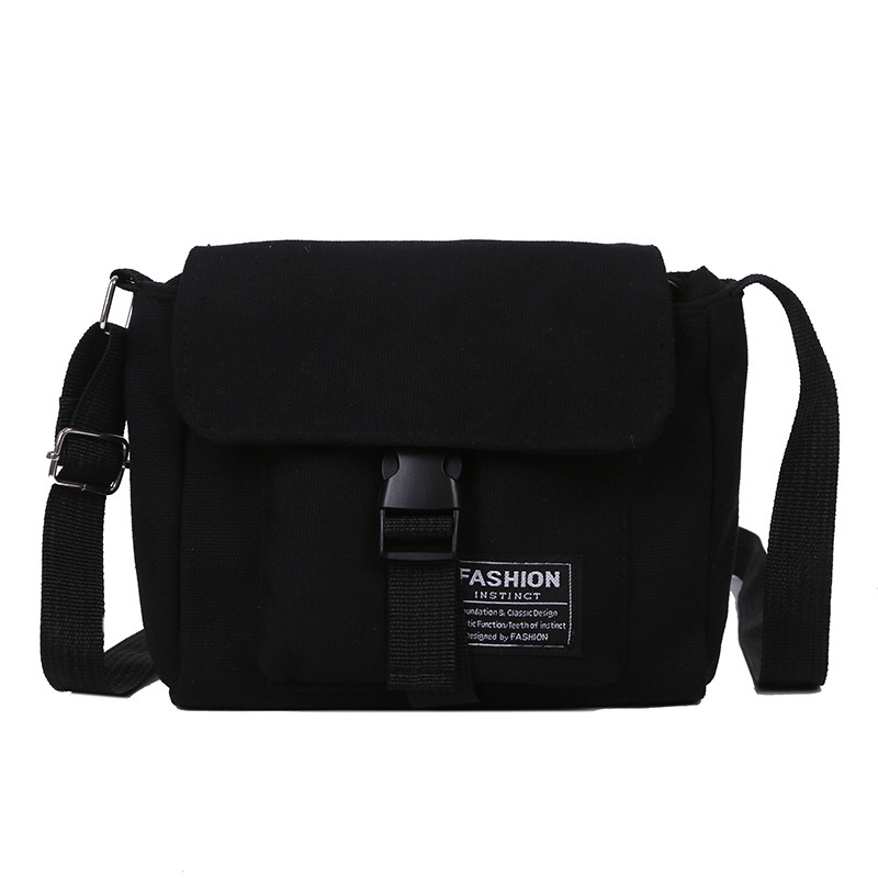 Túi Đeo Chéo Vải Canvas Phong Cách Retro Cá Tính Trẻ Trung