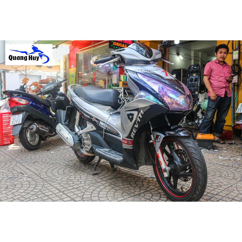 Tem trùm air blade xám đen đời 2011, độ team trùm ab dán phủ dàn áo xe đen xám rẻ đẹp