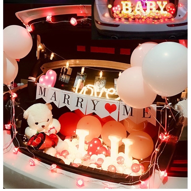 Dây chữ I LOVE YOU, MARRY ME, LOVE trang trí