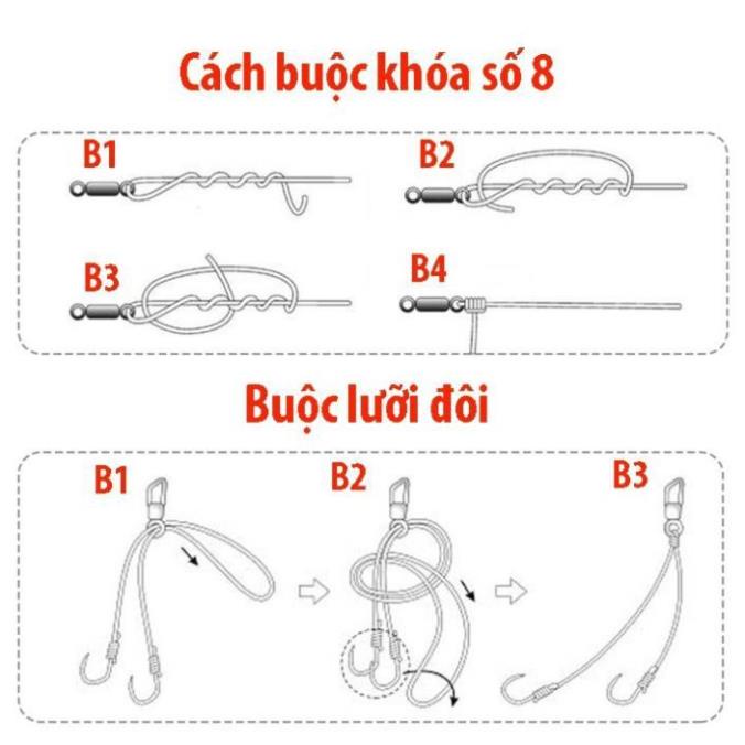 3 Vỉ Khóa Link Hình Số 8 Ma ní Buộc Trục Câu Đài Câu Đơn Chống Xoắn Cao Cấp PK38 đồ câu FISHING_HD