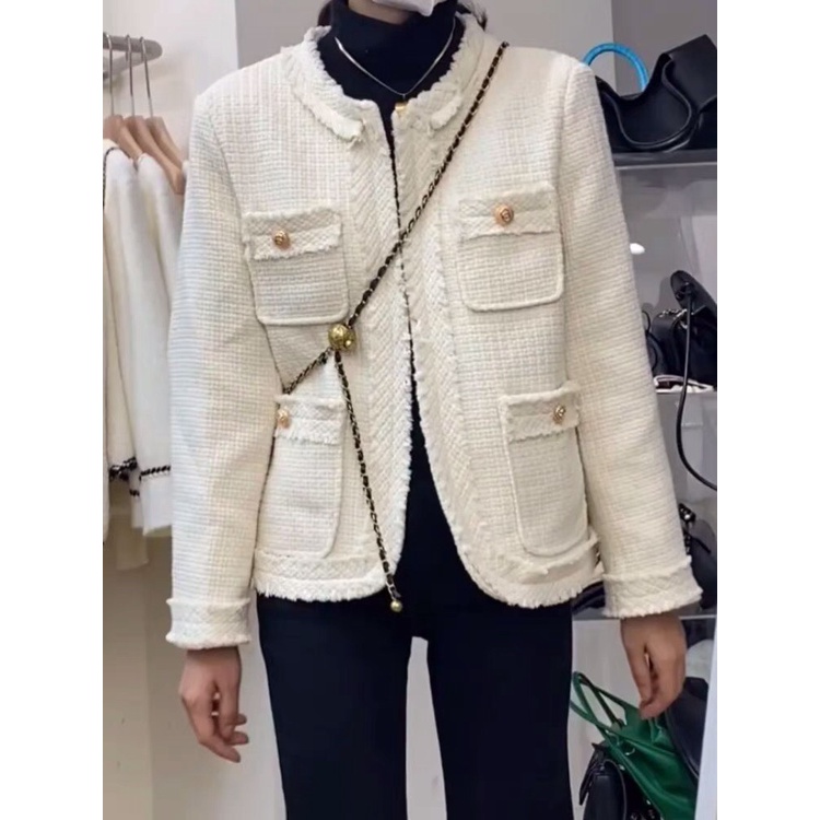 Áo dạ tweed nữ kiểu cardigan áo khoác nữ cardigan vải dạ tweed cao cấp 2 lớp RUCENCO MB012 | BigBuy360 - bigbuy360.vn