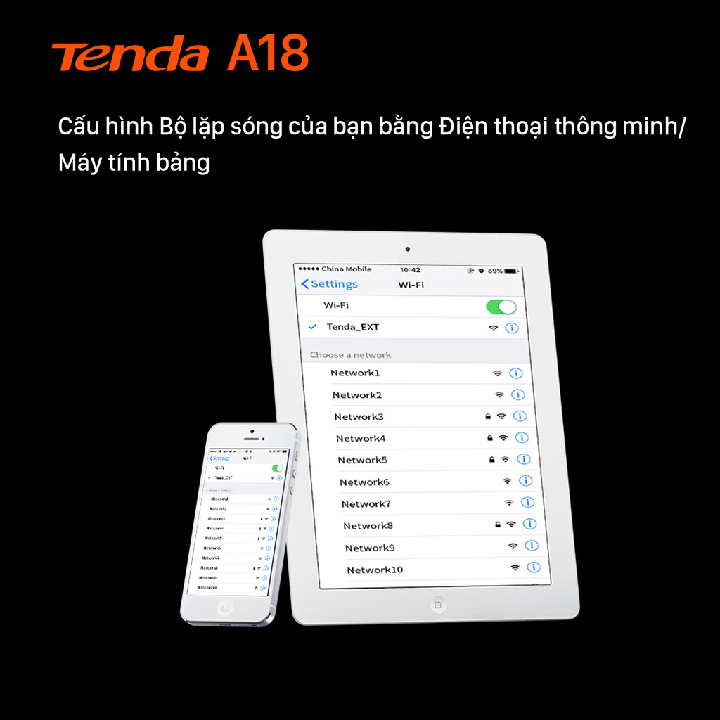 Tenda Bộ kích sóng Wifi A18 Chuẩn AC 1200Mbps - Hãng phân phối chính thức