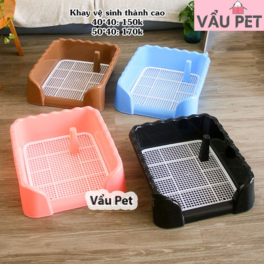 Khay vệ sinh cho chó thành cao M:40*40*15cm - Khay đi vệ sinh cho chó siêu tiện lợi