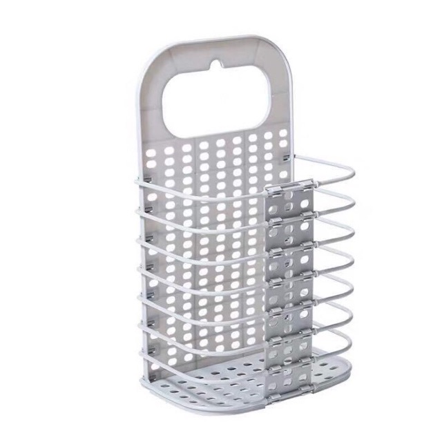 Giỏ nhựa treo quần áo 3379 xếp gọn thông minh, có tay cầm tiện lợi