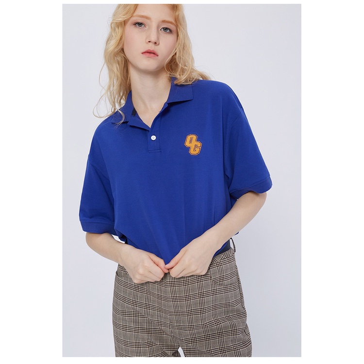 Áo Nữ Form Rộng, Áo Thun Polo Nữ Có Cổ Trụ Đẹp Chất Cotton Form Unisex In Chữ Bao Ngầu Bao Chất TTQ0077