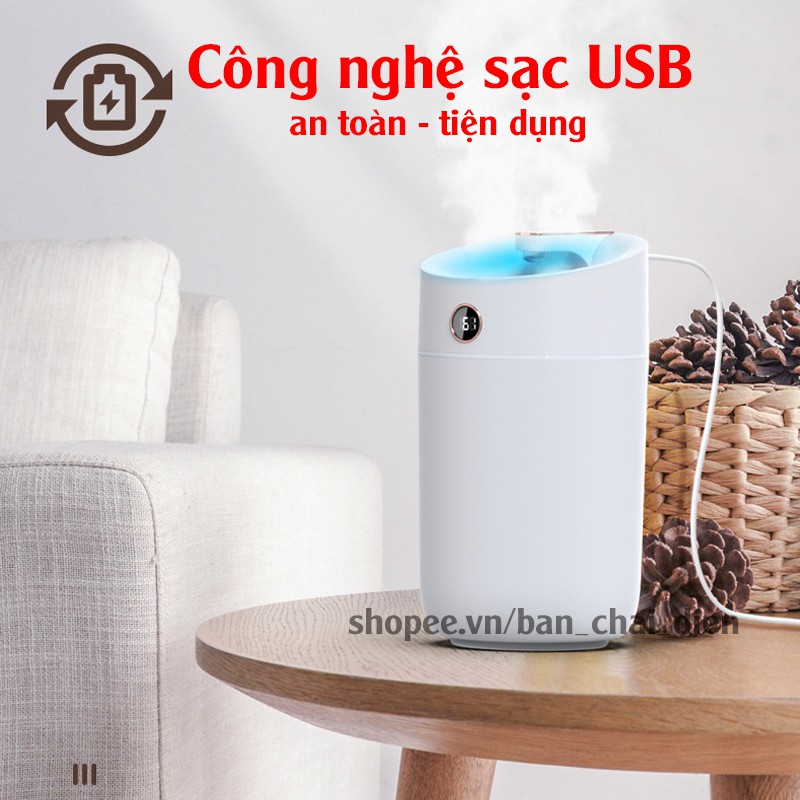 Máy phun sương tạo độ ẩm dung tích 3l trang bị 2 vòi phun (Hachico)