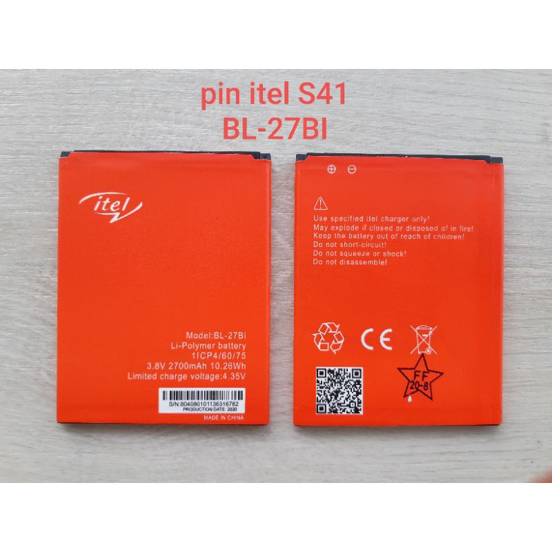 [ chính hãng] Pin itel S41 ( Mã pin: BL-27BI)