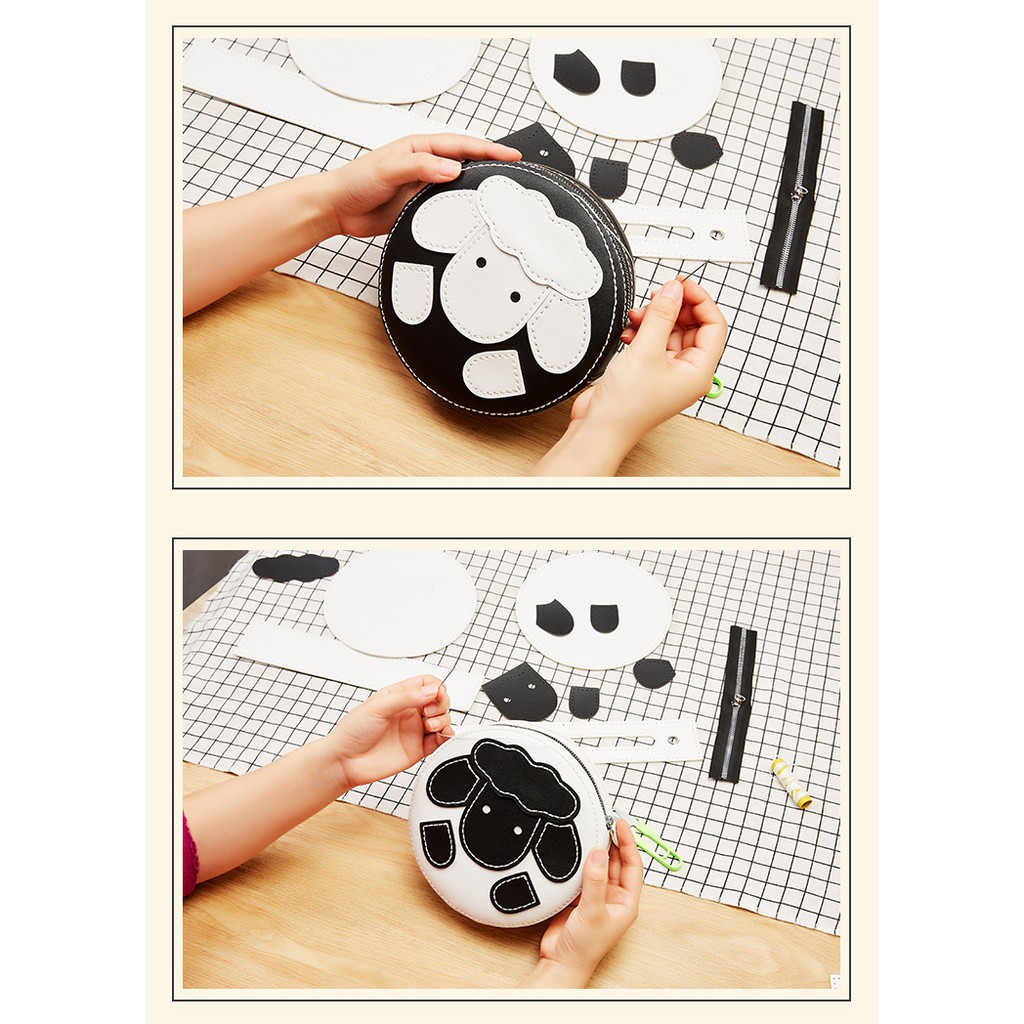 Set Nguyên Liệu Làm Túi Handmade Túi Hình Cừu Cute Ngộ Nghĩnh