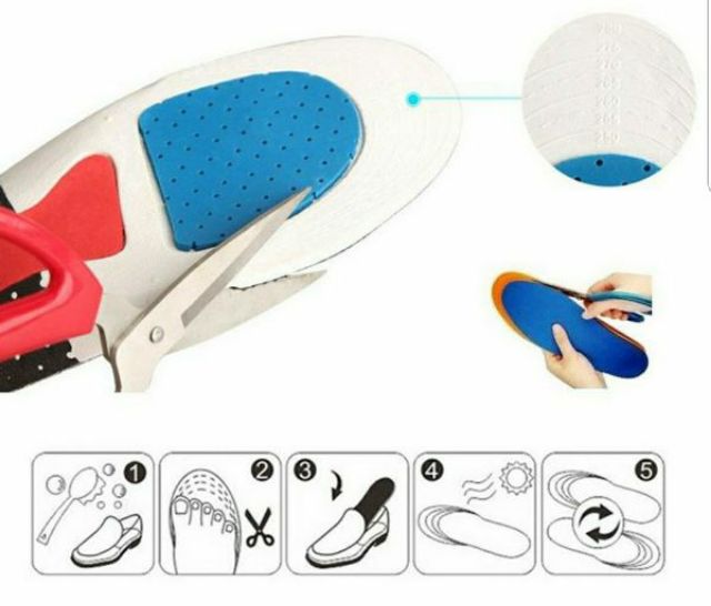 1 cặp Lót giày thể thao Gel - lót giày êm chân, thoáng khí, gel giảm chấn