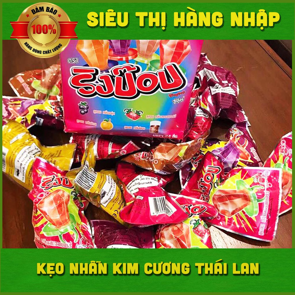 [4 vị] Kẹo nhẫn kim cương RingPop Thái Lan vị dâu, nho, vải &amp; cola, kẹo mút cho bé vừa ăn vừa chơi, lollipop