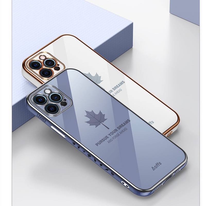 Ốp điện thoại mạ điện hình lá phong với dây đeo cho Xiaomi Poco F3 Redmi K20 K30 K30S Ultra K40 Pro Plus