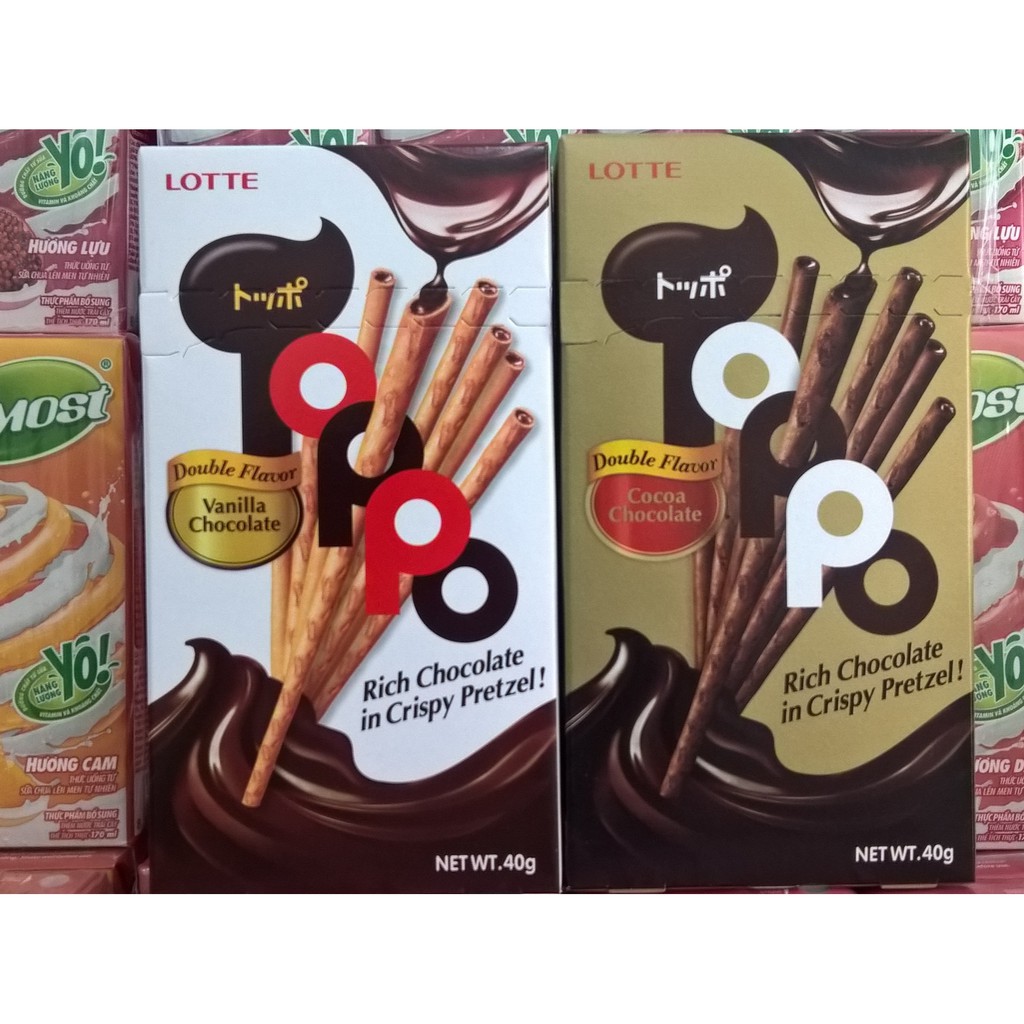 Bánh Hộp Que Lotte Toppo các vị 40g