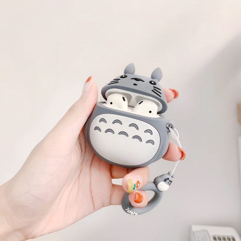 Case airpod Gấu Totoro - vỏ bảo vệ bao đựng tai nghe airpod 1/2 PRO