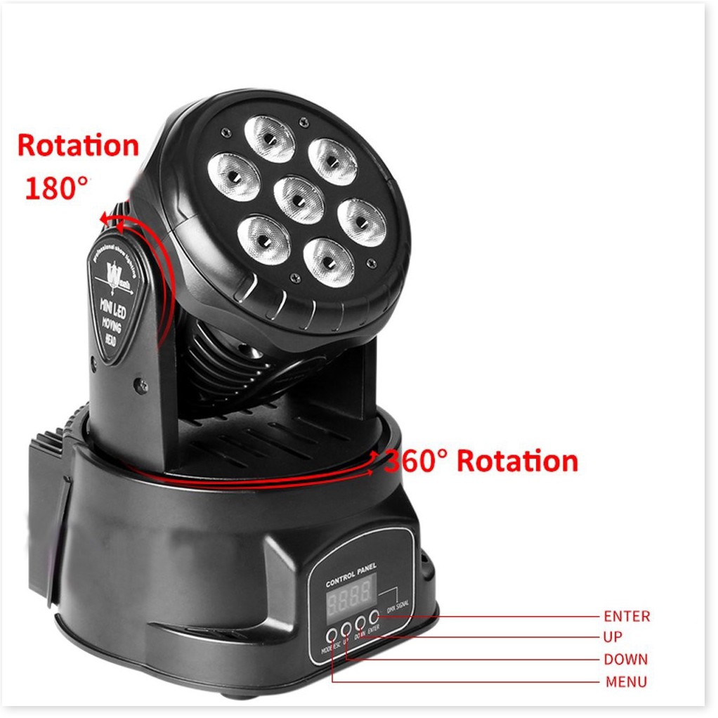 Đèn Moving head 7 Bóng LED - Đèn sân khấu Led moving head